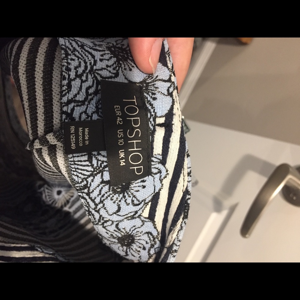 Topshop Striped Floral Pelmet Skirt - Picture 5 of 5